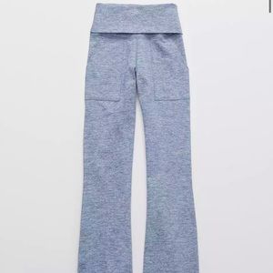 OFFLINE By Aerie The Hugger High Waisted Foldover Flare Legging NWOT worn once